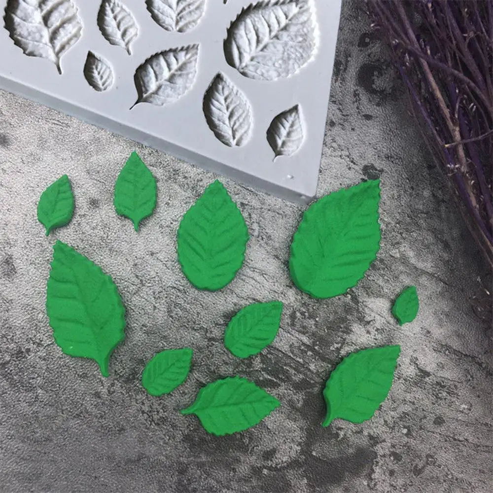 Sugarcraft Leaves Silicone Mold Candy Polymer Clay Fondant Mold Cake Decorationg Tool Maple GumPaste Rose Leaf Mold LLX2545