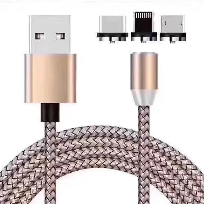 Магнитный Micro USB кабель для iPhone samsung Быстрая зарядка данных провод шнур магнитное зарядное устройство usb type C 1,2 m кабель для мобильного телефона - Цвет: Хаки