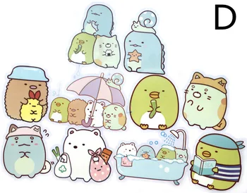 

100sheet/lot instagram Kawaii aesthetic Sumikko Gurashi stickers with clear background water bottles vinyl cool sticker