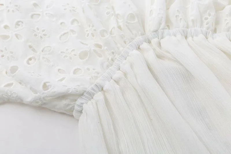 Белое пляжное платье с v-образным вырезом, женское летнее кружевное мини-платье с рукавами «летучая мышь», модный сарафан в стиле ампир,, Сексуальные вечерние платья