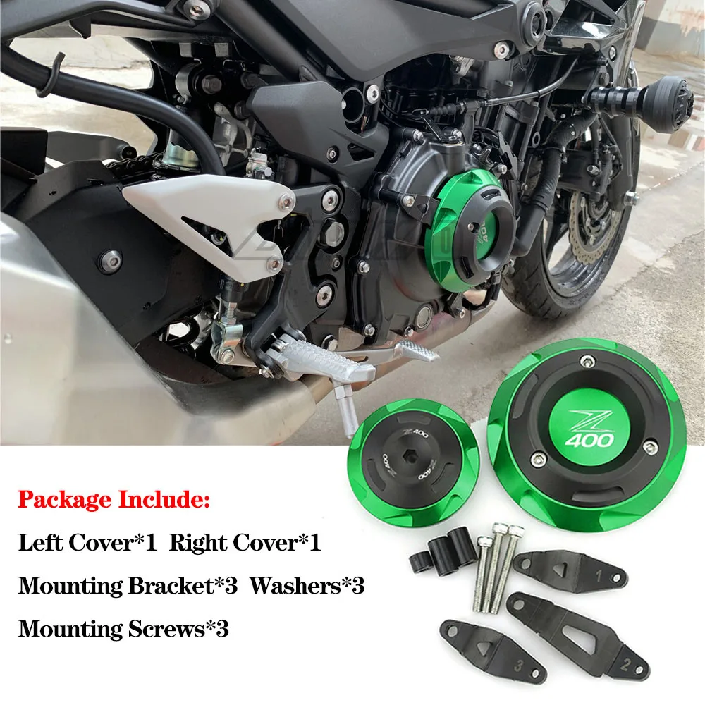 CNC алюминиевый мотоциклетный защитный боковой Чехол для двигателя статора, защитный чехол, зеленый, оранжевый, черный, красный для Kawasaki Z400