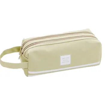 

Simple Large Capacity Pencil Case PU leather Triangle pen bag Stationery Storage Organizer Bag