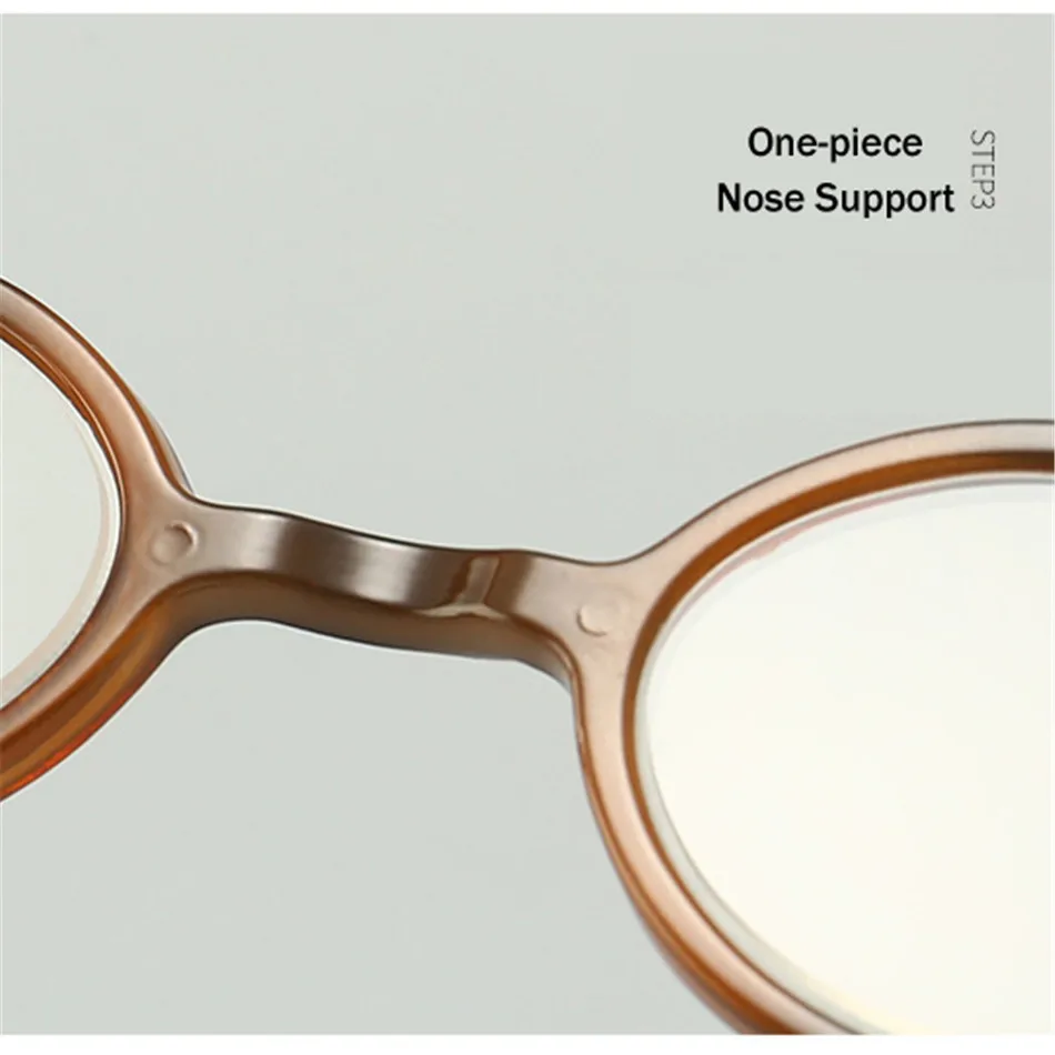 Iboode Портативный, серьги в форме маленького овального рамка для чтения очки для пресбиопии Для мужчин Для женщин от вредного синего излучения покрытая цельной полиуретановой кожей пресбиопические очки для чтения