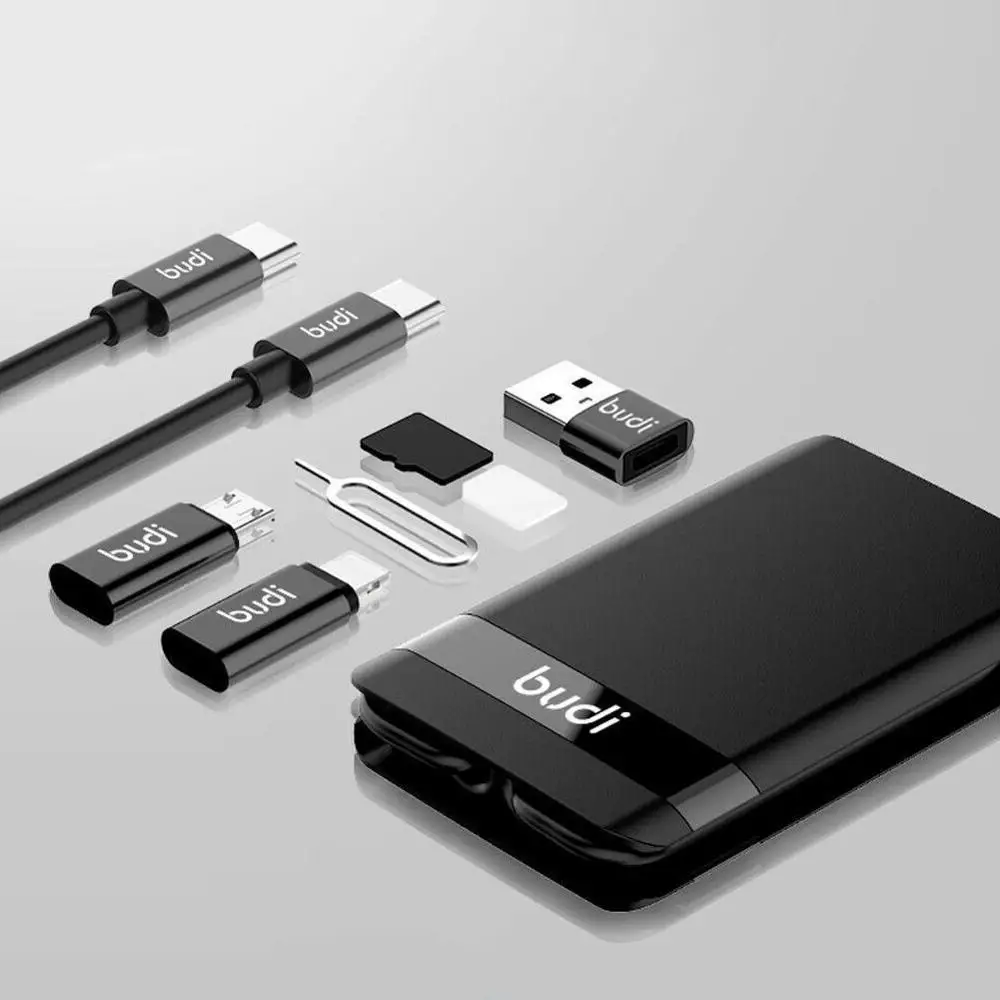 Goede Multifunctionele Universele Smart Adapter Card Opslag datakabel USB Doos Draadloos opladen voor iphone xiaomi huawei