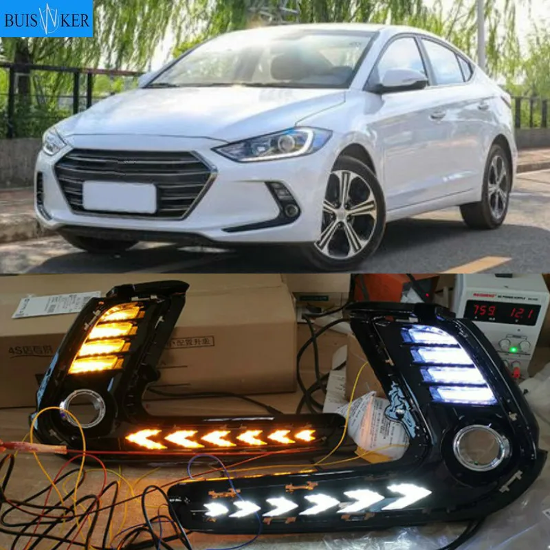 2 шт. светодиодный противотуманный фонарь для Hyundai Avante Elantra 2016 2017 2018 указатель