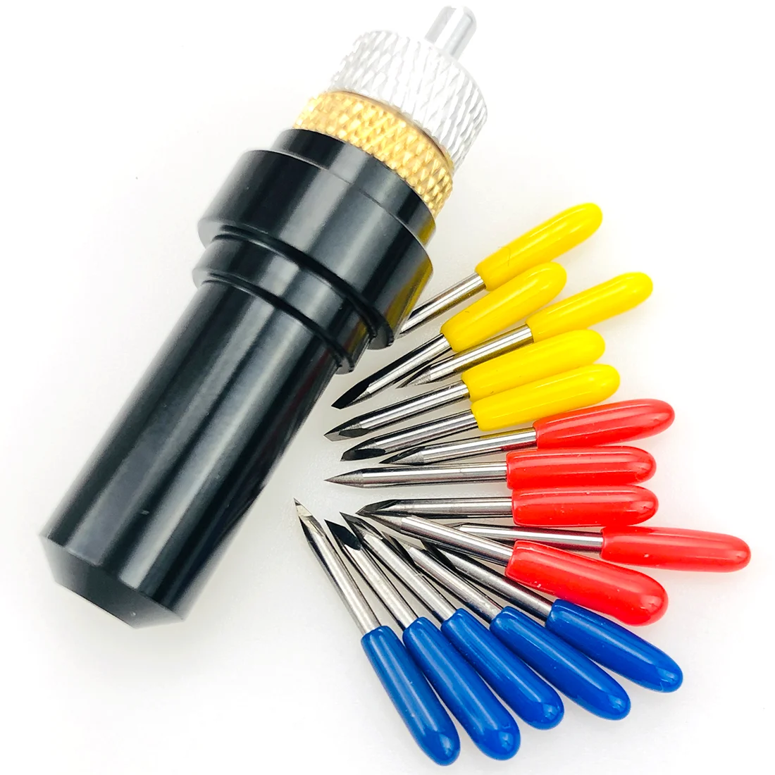 15pcs 30/45/60 Degree Cutting Plotter Blade Replaceable Knife for Summa + 1pc Blade Holder Smooth
