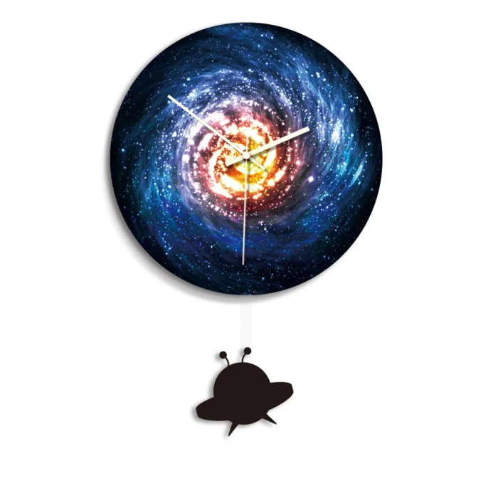 1 Pcs Wall Clock Black Hole Round Removable Durable for Home Bedroom Office E2S