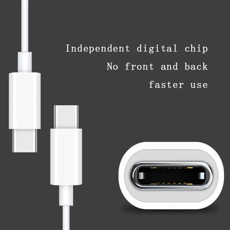 Usb type C наушники стерео аудио наушники для Xiaomi samsung HUAWEI Спорт проводной микрофон HiFi чип непрерывное без потерь Аудио гарнитура