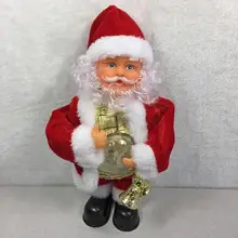 Рождественские украшения, электрическая кукла Санта-игрушка, отличная прочная пластиковая мягкая байковая игрушка, украшения для детей