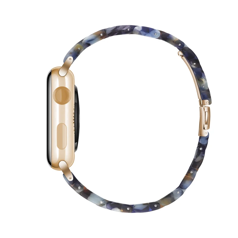Ремешок из смолы для Apple Watch Band 5 4 44 мм 40 мм I Watch браслет 42 мм 38 мм аксессуары браслет синего цвета океана