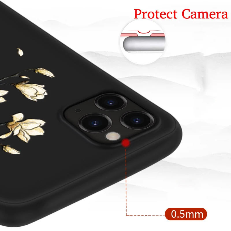 Для iPhone 11 Pro Max XR XS 10S Max X 8 7 Plus чехол 3D рельефная Матовая Мягкая задняя крышка LICOERS Официальный чехол для iPhone 11Pro чехол