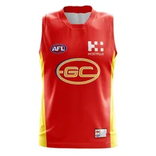 AFL GOLD COAST SUNS мужская домашняя трикотажная одежда, размер S-3XL, принт с именами и цифрами, высокое качество