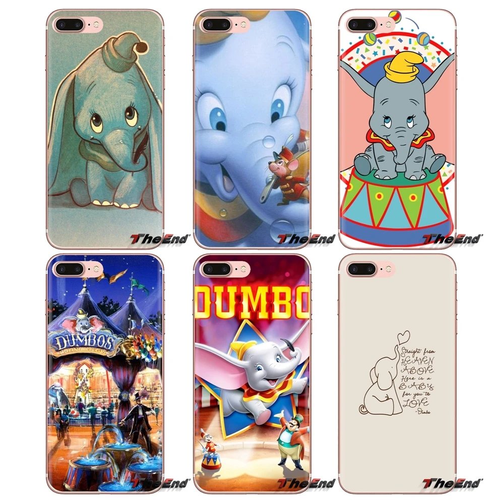 For iPod Touch Apple iPhone 4 4S 5 5S SE 5C 6 6S 7 8 X XR XS Plus MAX Transparent Soft Shell Covers dumbo Little Flying elephant |