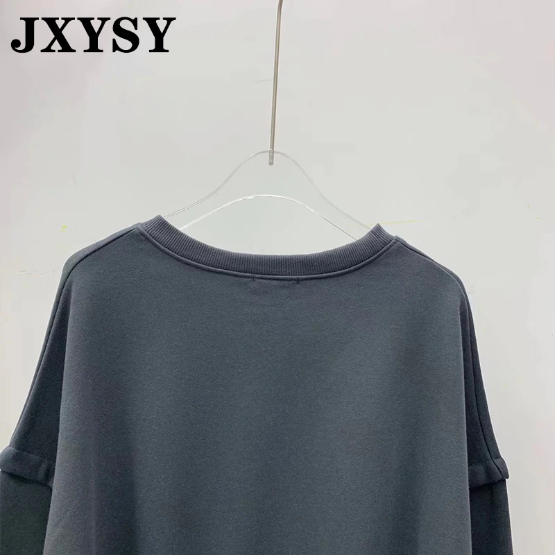 JXYSY Для женщин толстовки Harajuku Повседневное из мультфильма «Орел» печатающая головка с буквенным принтом худи с круглым вырезом Кофты Женский пуловер Топы