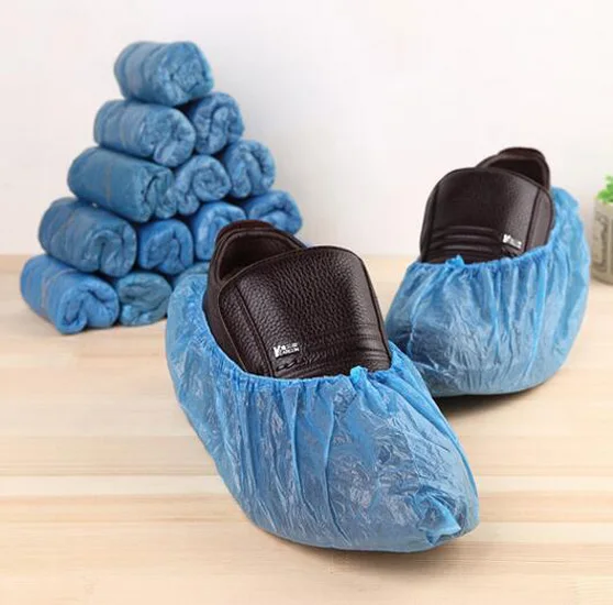 Бахилы одноразовые мешки для мусора 100 шт Чистящие защитные Ashion синий ковер новая пластиковая обувь эластичные противопылевые мешки