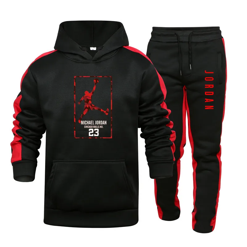 2020 Для мужчин пуловер комплекты повседневные толстовки Спортивные Штаны