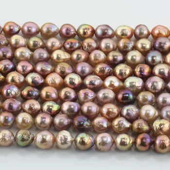 

Genuine Natural 12-13mm AA special edison purple pearl strands loose beads women lady jewelry DIY
