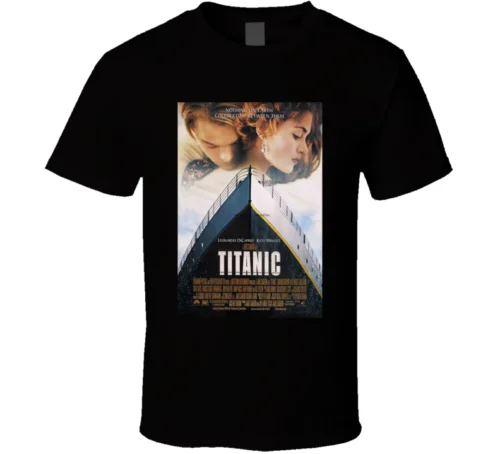 Новый Titanic лучший ретро фильм плакат Мужская футболка Размер S-2XL Мода