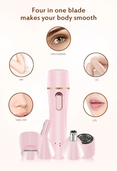 

New 4 In 1 Multifunctional Full Body Epilator Trimming And Safety Neck Leg Hair Remover Tool Body Epilator For Eyebrow Nose Hair