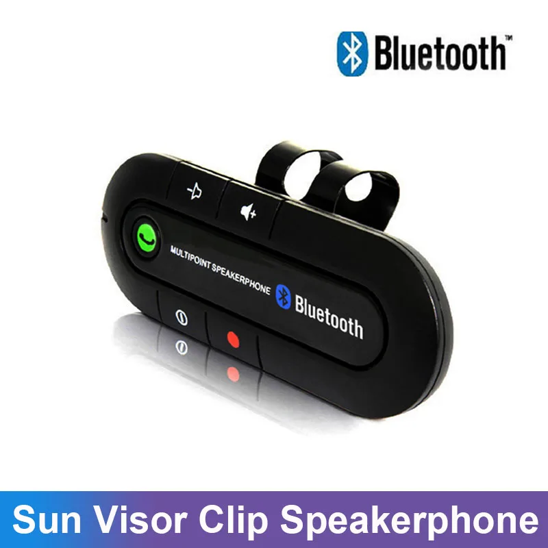 Inalámbrico parlantes con Bluetooth para el coche Kit de manos libres para coche de manos libres Bluetooth altavoz visera de sol MP3 jugador accesorios de coche