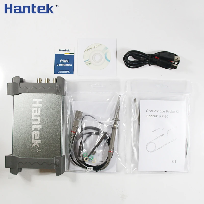 Портативный цифровой осциллограф Hantek 6022BE 6022BL для ПК USB 2 канала 20 МГц 48MSA/s
