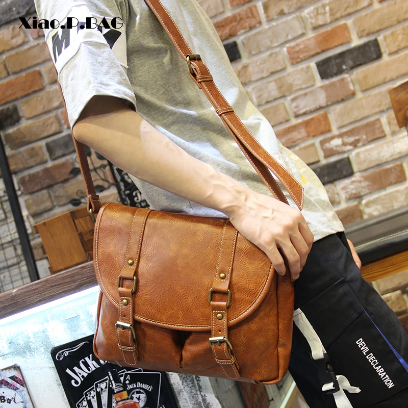 

Men Vintage British Satchel Superior Multifunction Briefcase Crossbody Single Shoulder bags 12 inch Notebook Messenger Bags