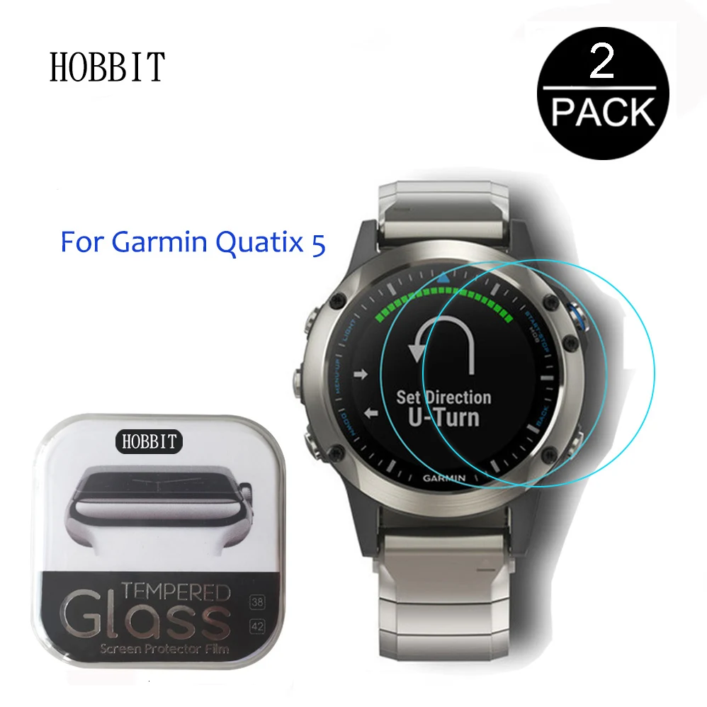 2 упаковки для Garmin Quatix 5 0,3 мм 2.5D 9H прозрачное закаленное стекло Защита экрана Спортивные gps Смарт-часы ЖК-экран Защитная пленка