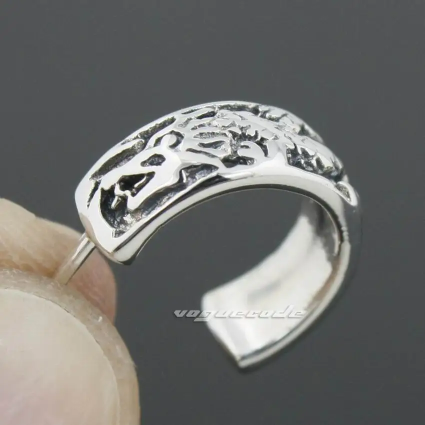 Серьги качалки мужские из серебра 925 пробы с китайским драконом 8R005|earings for men|men