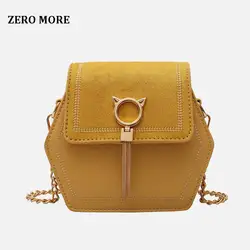 ZERO MORE/Модная сумка-мессенджер с кисточками для женщин 2019, дизайнерские женские сумки на плечо из искусственной кожи с шестигранной