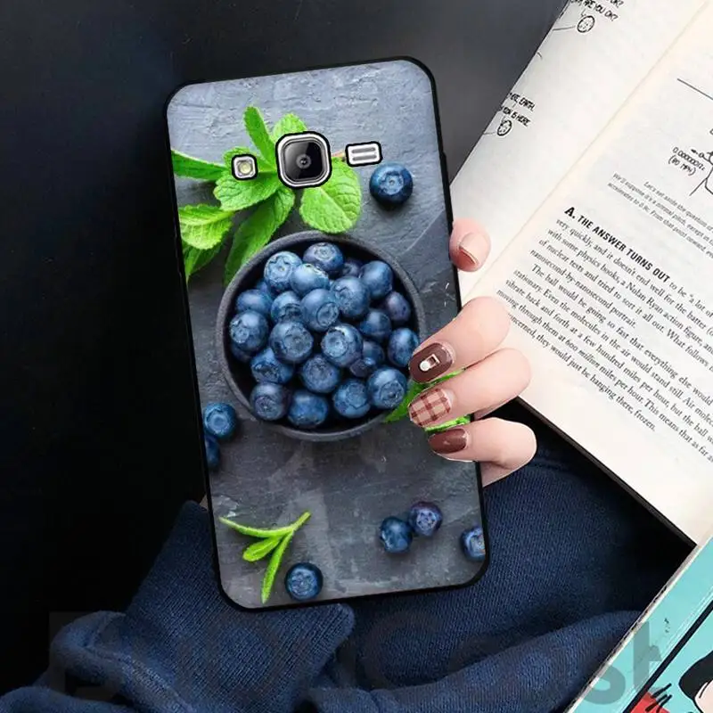 CUCI Blueberry fruit TPU black Phone Case Cover Hull For Samsung J2 4 5 6 7 8 Prime Pro Plus Duo Neo J415 2016 8 9 J600 737 730