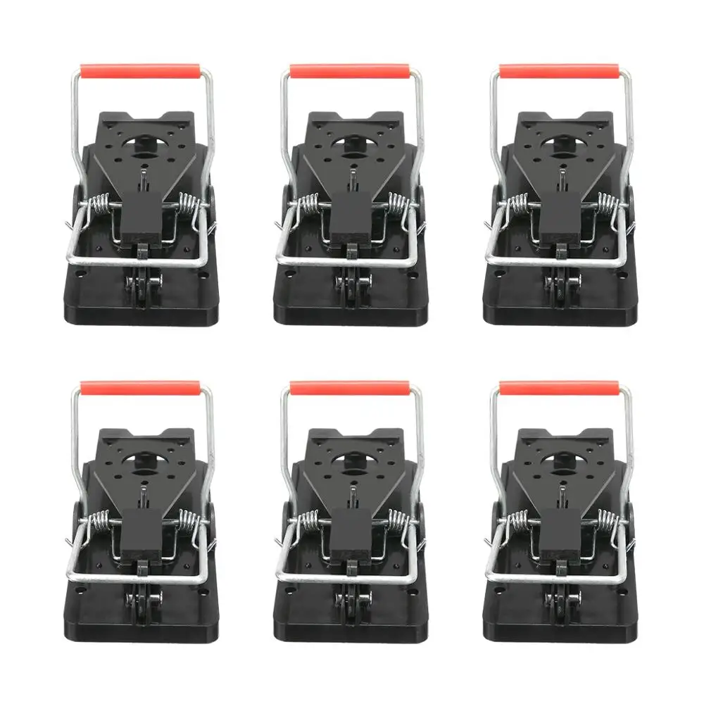 6Pcs Black Reusable Rat Catcher Heavy Duty Mouse Mice Rat Trap House Easy To Bait Control Bait Pest Mouse Trap