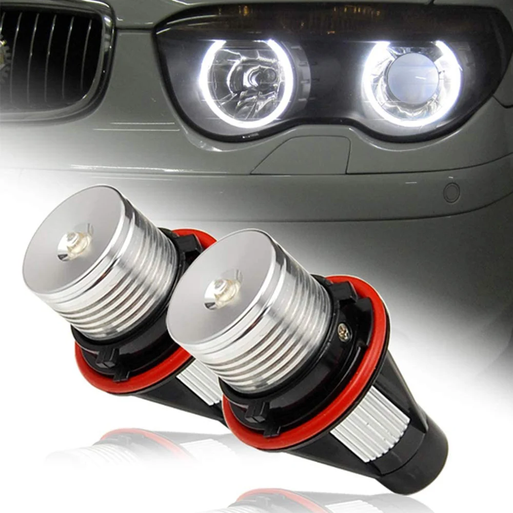 2X Angel Eyes LED Side Marker Light Headlight Canbus Bulbs Replacement