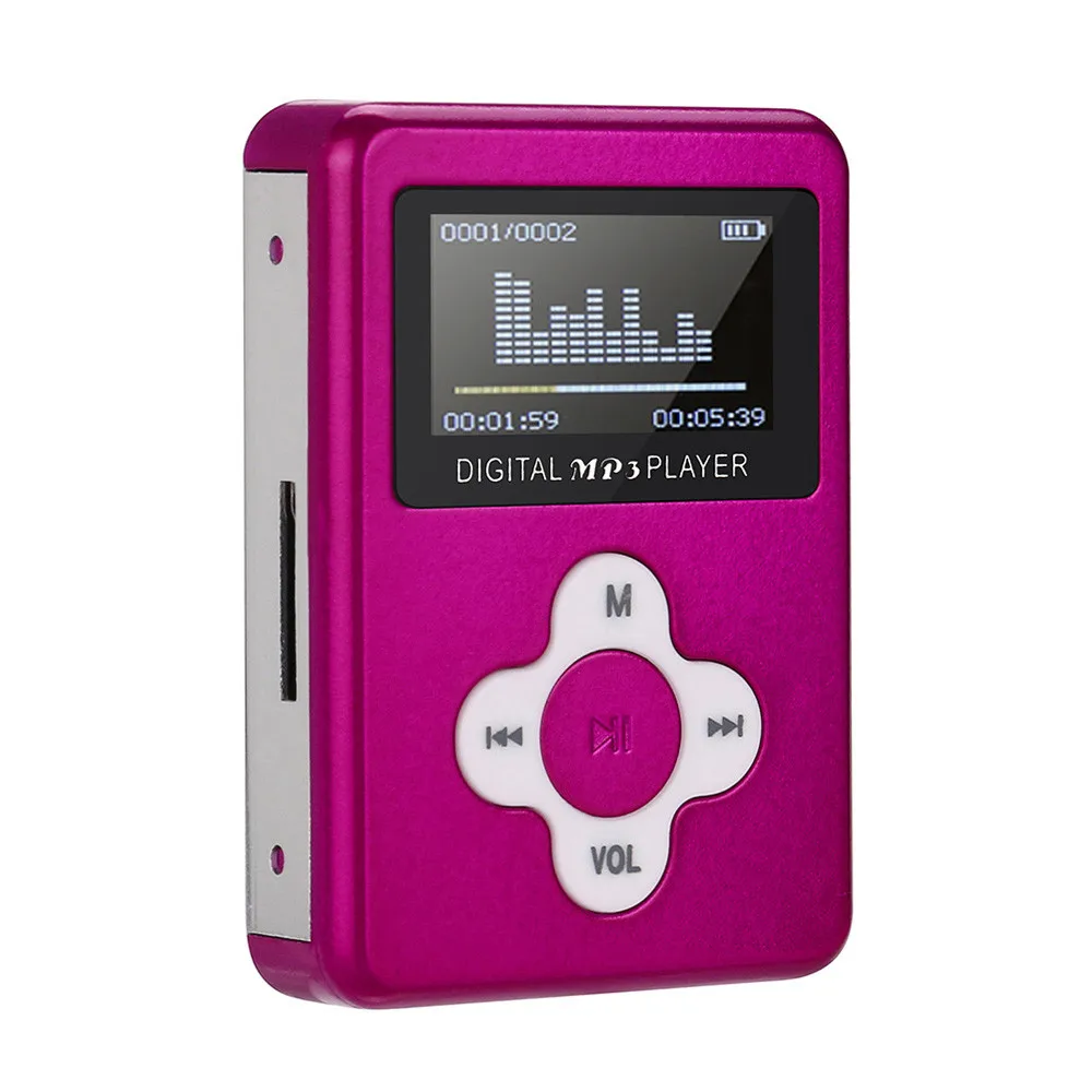 Хит, стильный дизайн, USB мини mp3-плеер, ЖК-экран, поддержка 32 ГБ, Micro SD, TF карта# T2