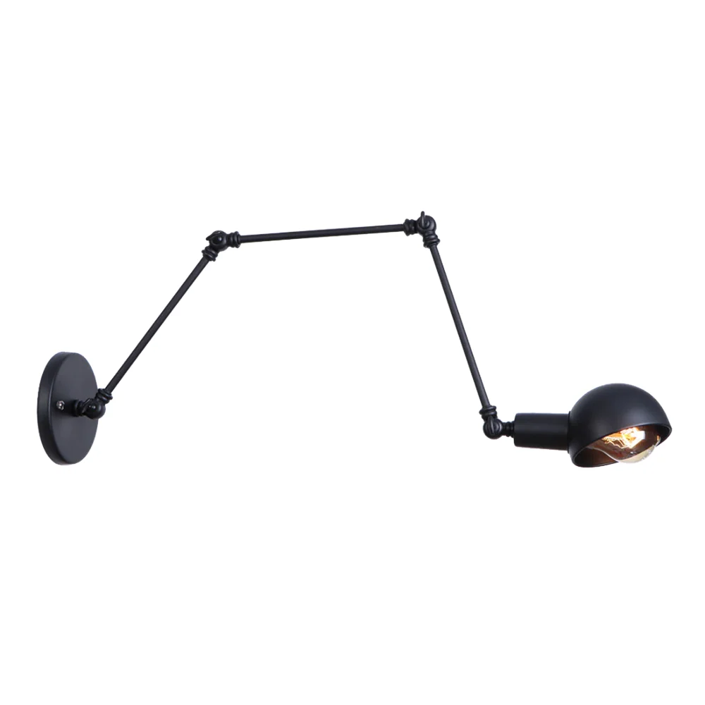 Black White Rust Wall Sconces Lamp 3 Swing Arms Adjustable Study Restaurant Art Lights Decorative Wall Light Sconce Fixture