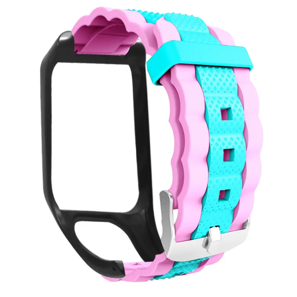 Для Tomtom Runner3 для Tomtom Adventurer три бусины волна Двухцветный силиконовый ремешок Профессиональный Гладкий минималистичный дизайн