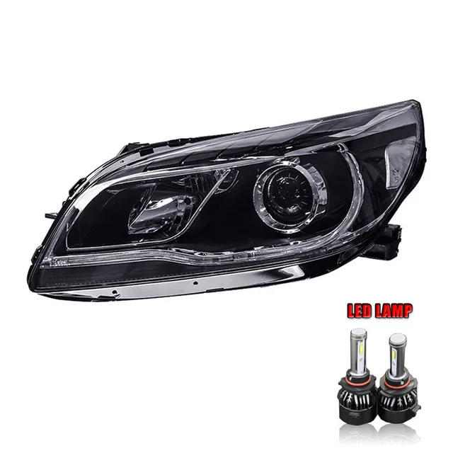 Автомобильный Стайлинг для Chevrolet Malibu головной светильник s U angel eyes 2012- для Malibu светодиодный светильник Q5 bi xenon объектив светодиодный светильник - Цвет: ALL LED version