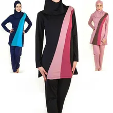 3XL Мусульманский купальник с длинным рукавом размера плюс, мусульманские купальники для женщин, нейлоновые купальные SA-8