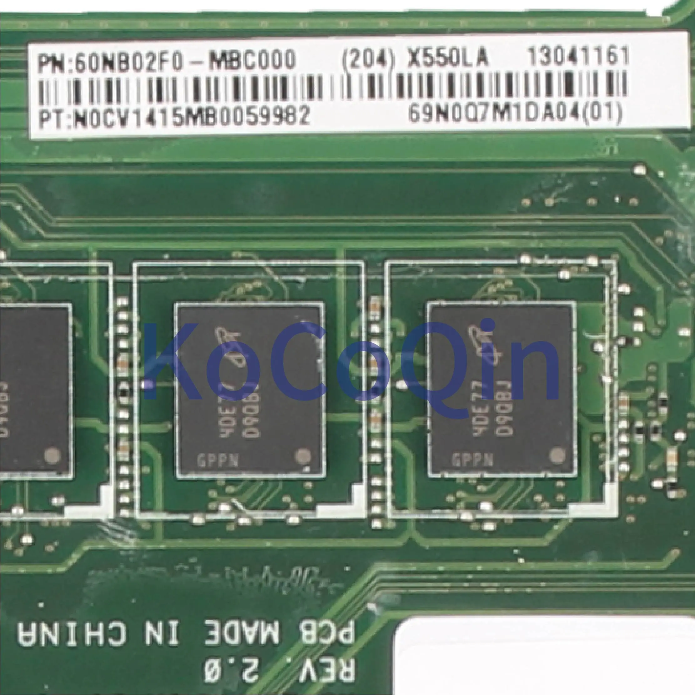 Placa-mãe do Portátil para Asus Kocoqin Mainboard Rev: I3-4010u Sr16q X550lc 2.0 - Imagem 5