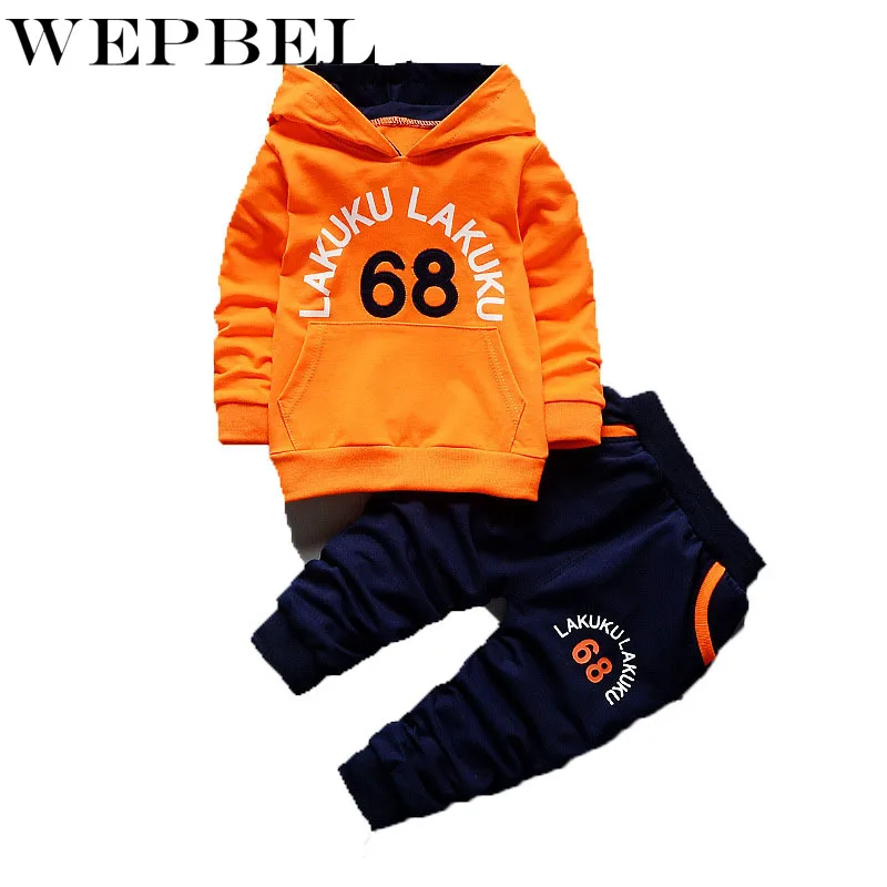 WEPBEL/детский спортивный костюм; комплекты одежды для детей; спортивные костюмы для маленьких мальчиков и девочек; толстовки с капюшоном+ брюки; брендовая куртка; Одежда для мальчиков