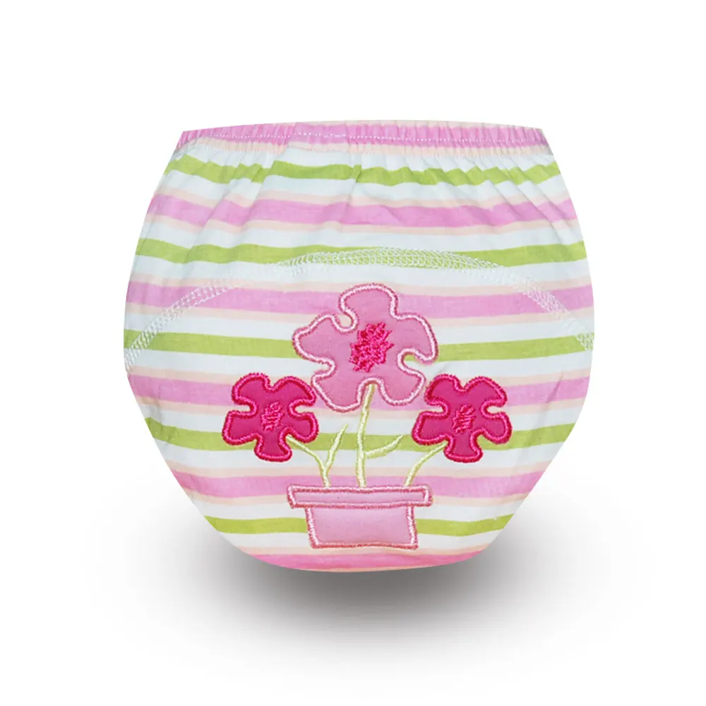 1pc Reusable Baby Kids Boys Girls Cotton Toilet Potty Training Pants Infant Cloth Diaper Nappies Washable Baby Panties Underwear - Цвет: Синий