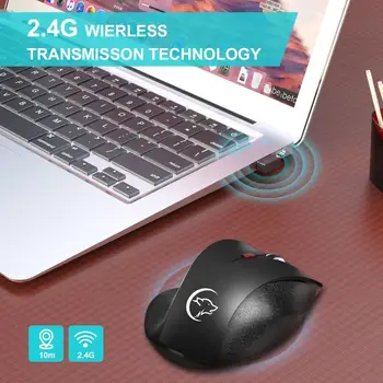 

G835 Ergonomic Wired Gaming Mouse Portable 2.4G 2400DPI Wireless Mouse with USB Receiver Laptop Accessory