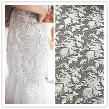 GLace 1 м/лот Европейское белое свадебное платье кружевной текстиль для свадебного украшения платье Швейные аксессуары TX1397