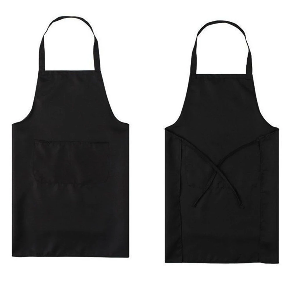 Women Men Kitchen Apron Home House Chef Butcher Restaurant Cooking Baking Dress Lady Apron with Pockets Kitchen Accessories