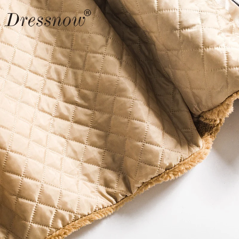 Dressnow для женщин осень зима искусственная кожа овчина пальто Женский Топ Пальто Короткое имитация лисы меховой воротник куртка с капюшоном