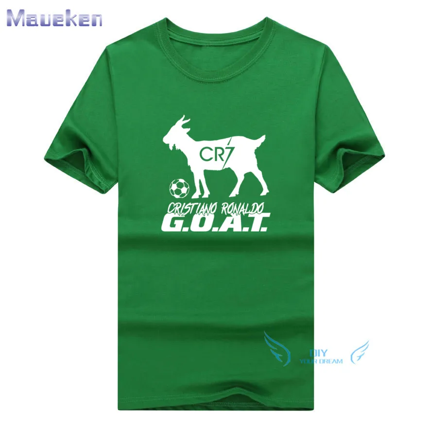 Криштиано Роналду G.O.A.T. футболка с изображением козы Патрик махомс Мужская футболка с коротким рукавом из хлопка с круглым вырезом для фанатов подарок