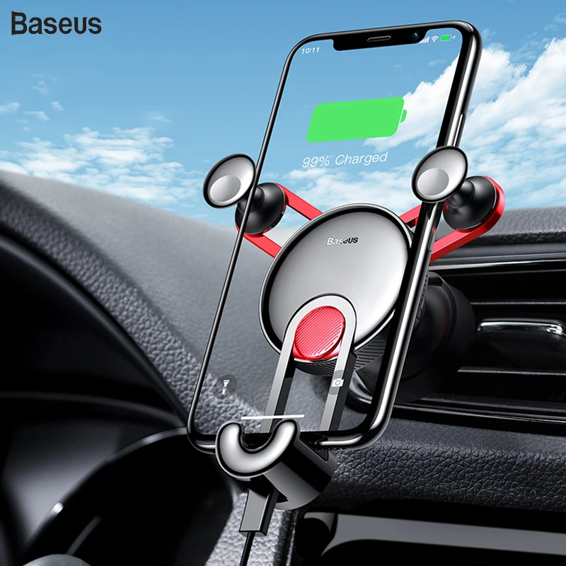 Baseus Автомобильный держатель для телефона с usb-кабелем для зарядки iPhone X Max Xiaomi Mi9 Автомобильный держатель для автомобильного зарядного устройства