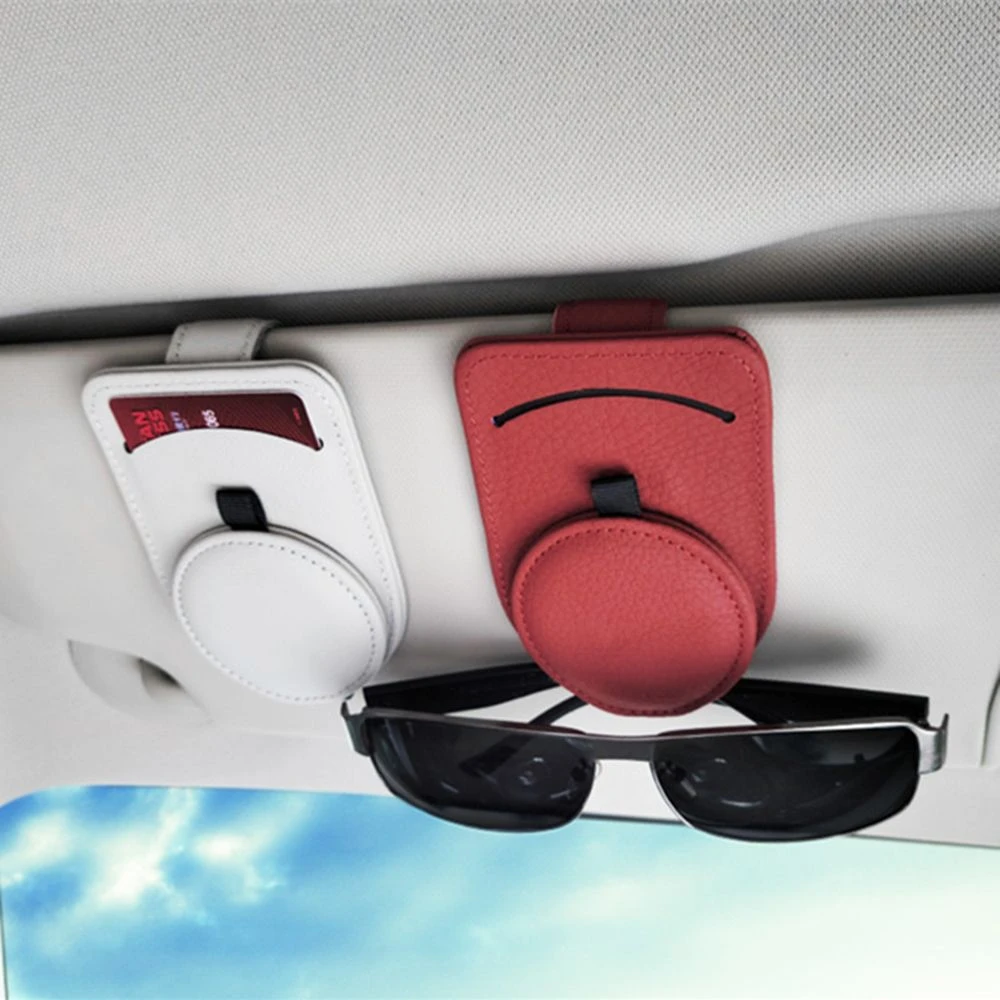 Soporte para guardar gafas de sol, percha de visera para coche, Clip para tarjetas|Cierre y clip de coche| - AliExpress