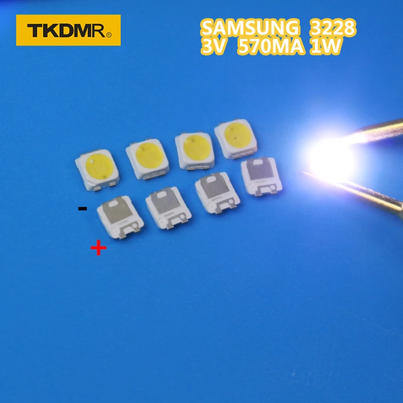 TKDMR 50 шт. SAMSUNG светодиодная подсветка TT321A 1 5 вт 3 в 3228 2828 холодный белый жк для тв