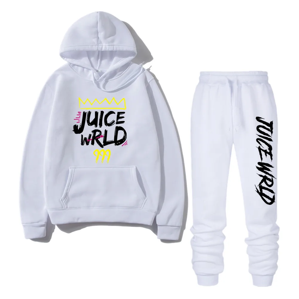 Tracksuit Men Rapper Juice Wrld Hooded Sweatshirt pants 3