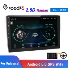 Podofo 2din автомобильное радио 10,1 ''Android 8,0 1080P Авторадио gps навигация WiFi ISO Android ссылка для универсального 2Din стерео автомобиля